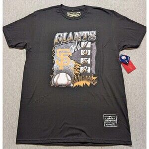 NWT San Francisco Giants MLB Baseball Retro 1958 Men's Black T-shirt Sz Large
